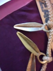 Vintage YSL Yves Saint Laurent Rope And Metal Feather Necklace 70s