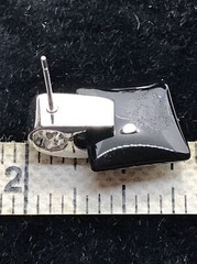 Vintage Clear Cubic Zirconia’s & Black Onyx Glass In Unique Design Earrings