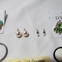 Lot of 19 Pairs Assorted Dangle, Hoop and Stud Earrings