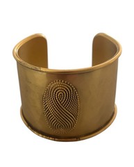 Yves Saint Laurent YSL 1980’s Wide Hammered Cuff Bangle Bracelet