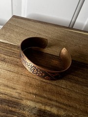 Vintage Wheeler Manufacturing Southwestern Copper Cuff Bracelet Intricate