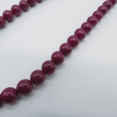 Trifari Purple Bead Boho Necklace Lightweight Simple Everyday 18″