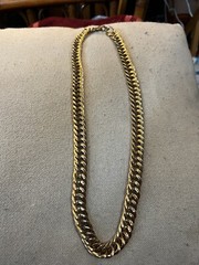 Goldtone Chunky Chain Necklace No Closure Pullover