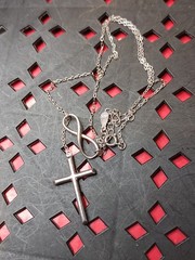 18 Inch Sterling Silver Infinity Cross Necklace