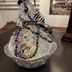 Beautiful Mille Fiori Italian Art Glass Necklace Sweet Romance