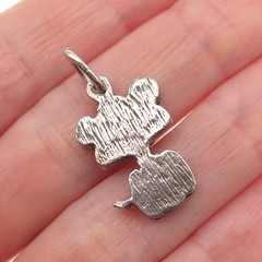 925 Sterling Silver Vintage Enamel Dog Cartoon Character Charm Pendant