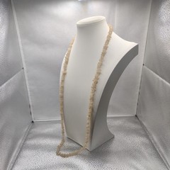 Vintage Rose Quartz Nugget Chip Necklace 16″