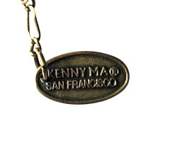 Vintage Kenny Ma San Francisco Bronze/Brass Tone Rhinestone Necklace~15.5″