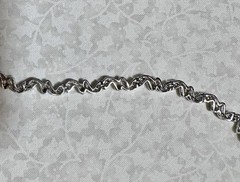 Tennis Bracelet, Vintage, Silvertone & Clear Crystals, Open Box Clasp, 7 Inches