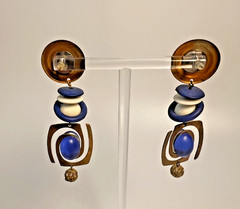 10 PAIRS Statement Earrings 1980s 1990s incl Erwin Pearl, Clip and Post Styles