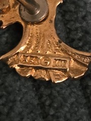 Guardian Angel 10kt Black Hills Gold SD Angel pin yellow Rose gold