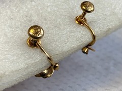 Vtg Van Dell Gold Filled Screw Back Earrings Jewelry Amethyst Color *READ*