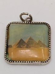 Cairo Egypt Pyramids Pendant Charm Vintage AAi