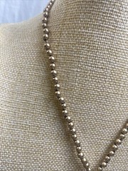 VTG Monet Filigree Rhinestone Oval Scent Locket Gold Tone Beaded Necklace 16-18″