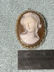 14K Gold Cameo Brooch Pendant 10 Grams 14K Gold Cameo Brooch Pendant Vintage