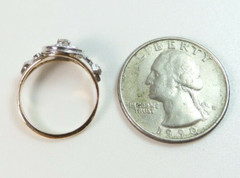 Antique 1930’s Diamond Engagement 14KY/W Ring Size 5.25 UK-K EGL USA Deco