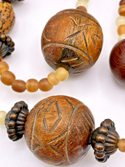 Todd Anthony Dendritic Jasper Wood Semi Precious Stones Metal Beaded Necklace