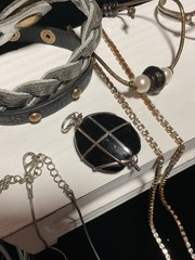 Vintage To Modern Mixed Estate Costume Jewelry Lot Silver Tone Rhinestones More