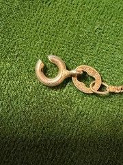 Vintage Italian SOLID 14KT Gold Stamped 7″ Bracelet 1 Grams Clasp Needs Repair