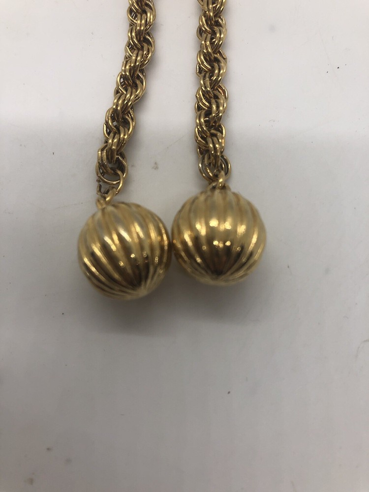 Lariat necklace vintage goldtone unbranded 36 in
