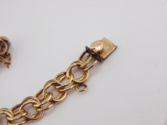 1969 Elco Charm Bracelet Gold Filled Mid Century Modern 3 Charms Christmas Tree