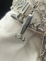 Sterling Silver 925 September 11 Memorial Charm Bracelet 7 Inches 54.4 Grams
