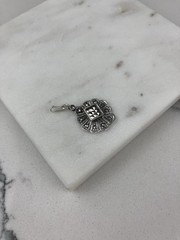 Vintage 925 Sterling Silver Deco Marcasite Minimal Pendant
