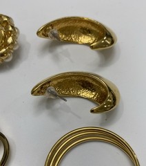 ✨Vintage To Now Lot Of 9 Pairs Beautiful Gold Tone Estate Pierced Earrings✨