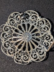 Vintage Lot 4 Sterling Silver Pins 30g Beau, Danescraft, Portugal Topazio EUC
