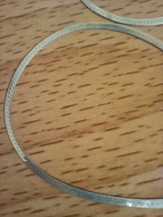 Vintage 925 Italy Sterling Silver 2 mm Herringbone Chain 30 in Necklace opera