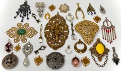 Lot Vtg & Modern Victorian Art Deco Style Pendants Findings Jewelry Craft A1