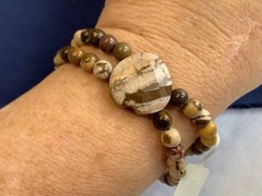 Vtg Semi Precious Stone Jewelry Lot Necklace Bracelet Multicolor Stones