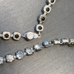 Art Deco Vintage Choker Necklace Estate Jewelry Pre-owned Cut Crystal 14.5″