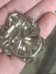 Vintage Scarf Clip Hinged Ring Shoe clip Retro jewelry MCM Accessories Flower