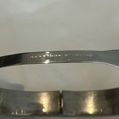 Vintage Marathon Sterling Silver Bangle Bracelet Signed