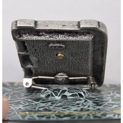 JJ Safe Door Opens Pewter Brooch Gold Tone Money Bag Inside