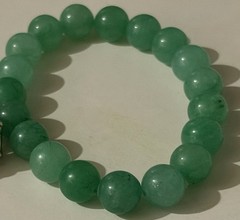 Vintage Silvery Tone Moroccan Green Cabochon Tassel Choker / Bead Bracelet Set