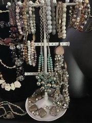 Vtg 90s-Now Chunky Jewelry Lot Boho Curated Stone Bead Labels 50pc Wear