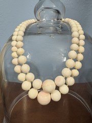 Antique Angel Coral Necklace Adjustable Size From 14-15.5 Inches Long