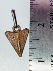 Vintage Copper Arrow Head Pendant Zipper Pull Royce NY 3/4″