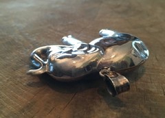 Silver Elephant Necklace Pendant Sterling Silver 925 .47oz