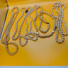 5 Sets Vintage Single Strand Pearl Necklace from 26 in diameter to 46