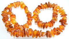 43gr RUSSIAN SOVIET BALTIC AMBER BEAD NECKLACE 琥珀 BRACELET STONE PENDANT EARRING