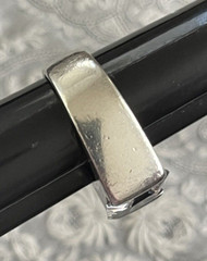 Chunky Sterling Silver Clear CZ Open Channel Set Solitaire Statement Ring 6.25