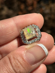 Antique Natural Fire Opal Necklace