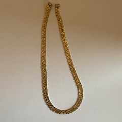 Vintage Gold Tone Nugget Necklace 17 Inches Used In Great Condition Costume