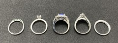 ✨Lot Of 5 Vintage To Now Beautiful Gemstone Estate Rings, All Size 8✨