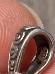Vintage Sterling Silver Ringing Bell Pendants/ Charms X2