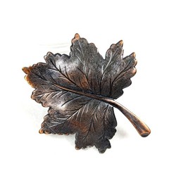 Vintage Antique Copper Tone Maple Leaf Brooch Pin Fall Autumn Botanical Jewelry