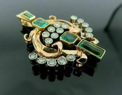 2.10Ct Art Deco Style Lab Created Emerald Diamond Anniversary 14 Gold FN Pendant